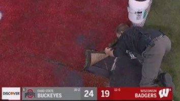 Turf Guy Eric Harlow Saves The Day After Turf Falls Apart In The Middle Of Ohio State-Wisconsin Big 10 Conference Championship Game