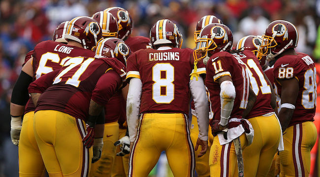 washington redskins huddle