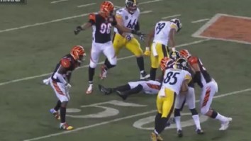 JuJu Smith-Schuster Destroys Vontaze Burfict With Dirty Blindside Block, Then Stands Over Him