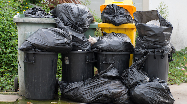 garbage cans