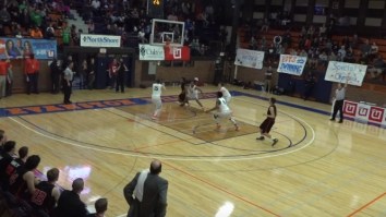 H.S. Freshman Drains 3/4 Court Buzzer Beater To Win The Game, Crowd Goes Nuts