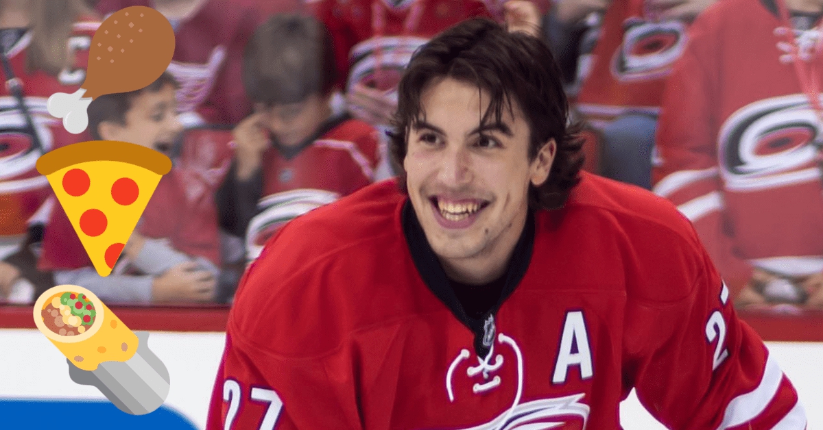 justin faulk fat trick hurricanes food