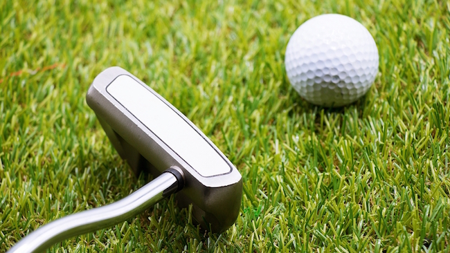 golf ball with putter