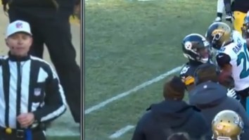Jags Get Screwed After JuJu Smith-Schuster Shoves Jalen Ramsey Into Le’Veon Bell And Ramsey Somehow Gets Penalized By Refs