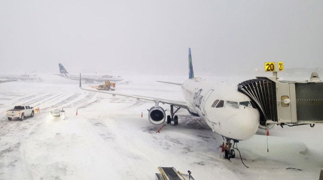 Thousands Bags Luggage JFK Bomb Cyclone