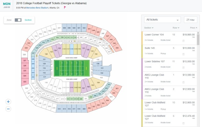 ticket prices stubhub college national championship