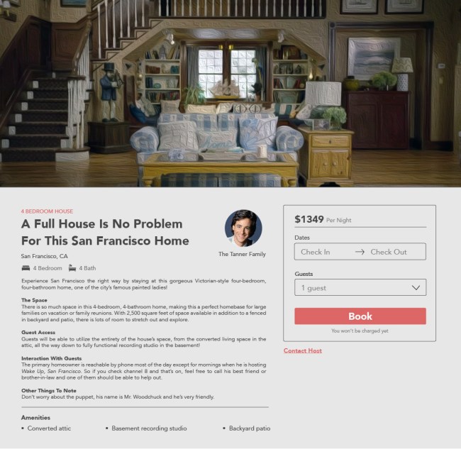 Airbnb Listing Prices Famous TV Homes