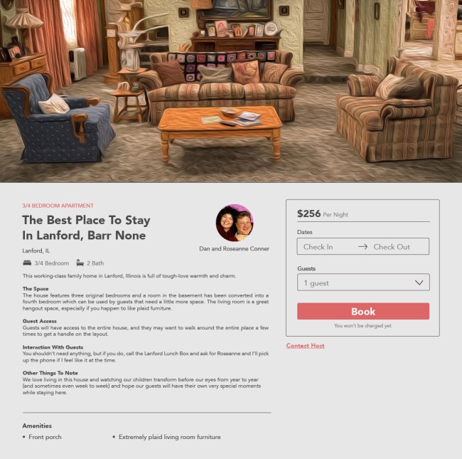 Airbnb Listing Prices Famous TV Homes