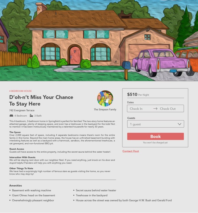 Airbnb Listing Prices Famous TV Homes