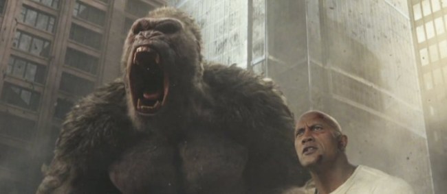 dwayne the rock johnson rampage movie trailer