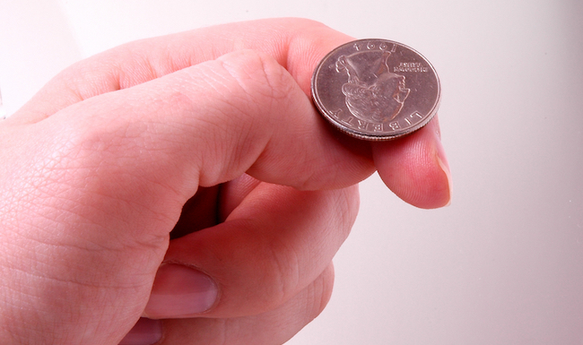 flipping a coin