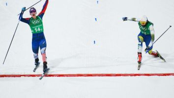Announcers GO NUTS During Wild Cross Country Skiing Finish In Best Clip Of The Olympics