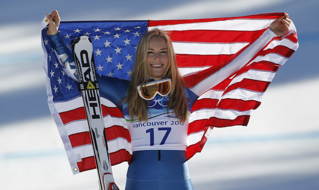 lindsey vonn american flag