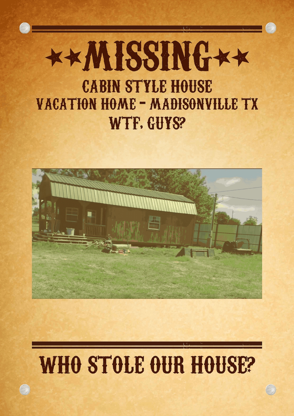 missing house poster