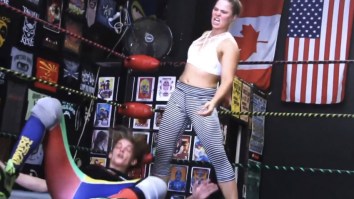 Here’s Your First Look At Ronda Rousey Training For WWE Debut At Elimination Chamber On Feb. 25