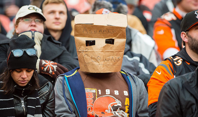 cleveland browns paper bag fans