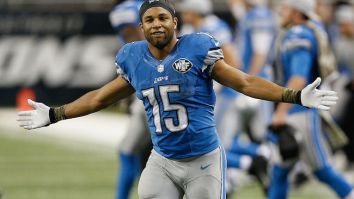 Golden Tate Showed Off His Receiving Skills Before Chugging A Beer In An American Flag Ski Suit