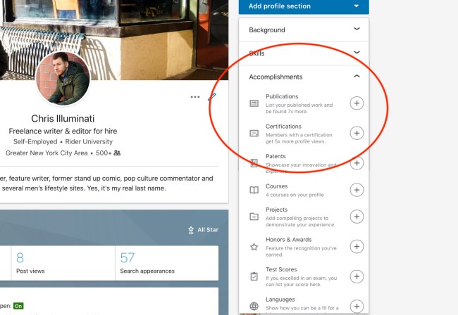 LinkedIn Accomplishments