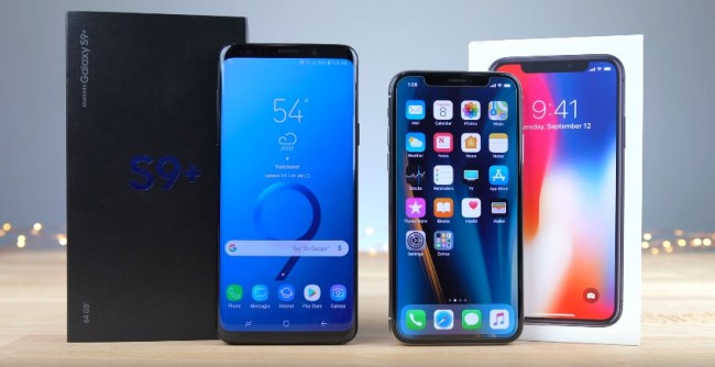 samsung s9 iphone x speed test