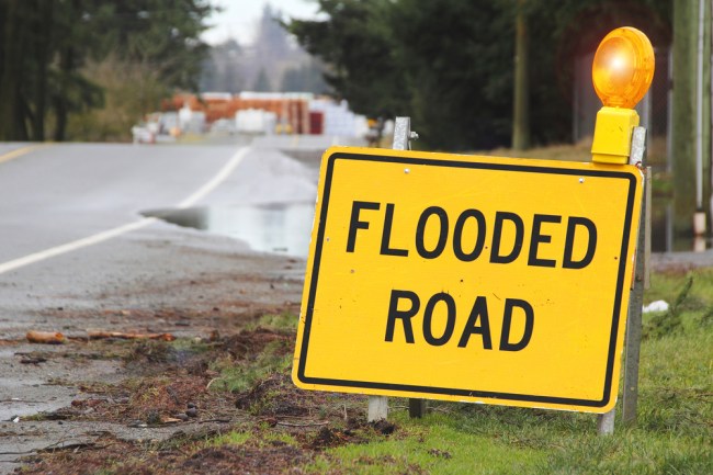 flooded road