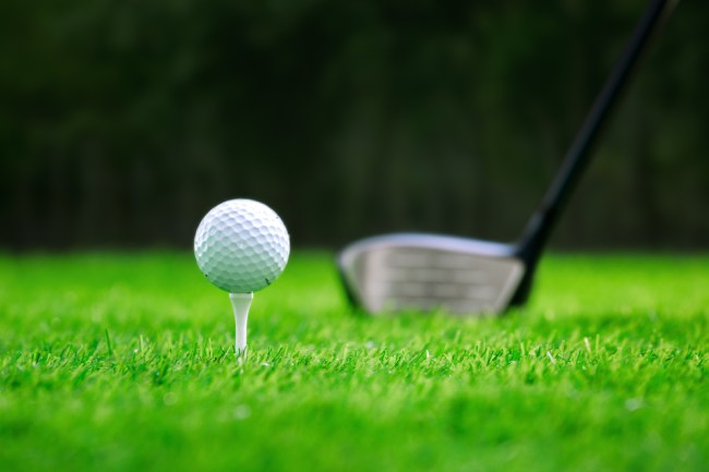 golf ball and driver isolated