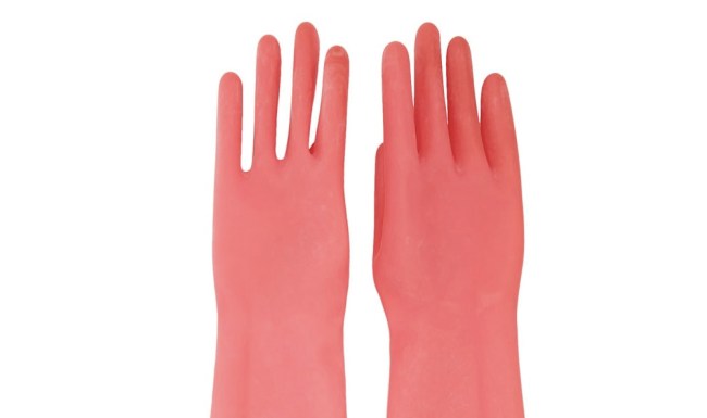 Calvin Klein Pink Rubber Gloves