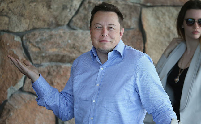 elon musk blue shirt