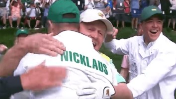 Watch Jack Nicklaus’ Grandson Hit A Hole-In-One As A Caddy At The Masters Par-3 Contest