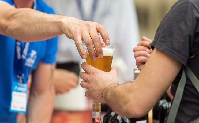 vendor selling beer
