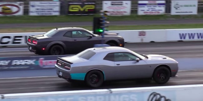 dodge demon vs hellcat drag race