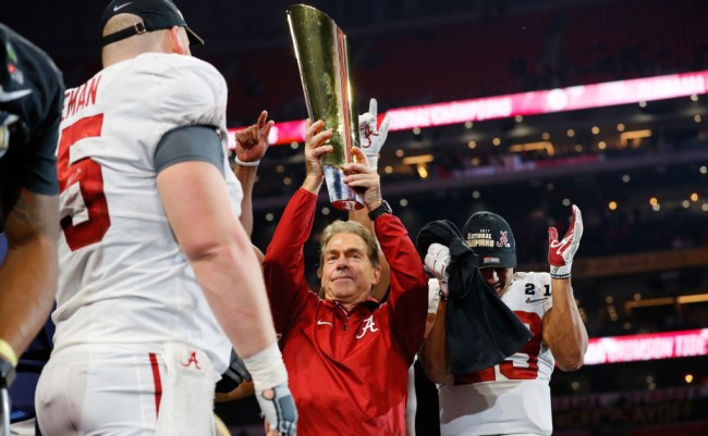 nick saban alabama national championship trophy