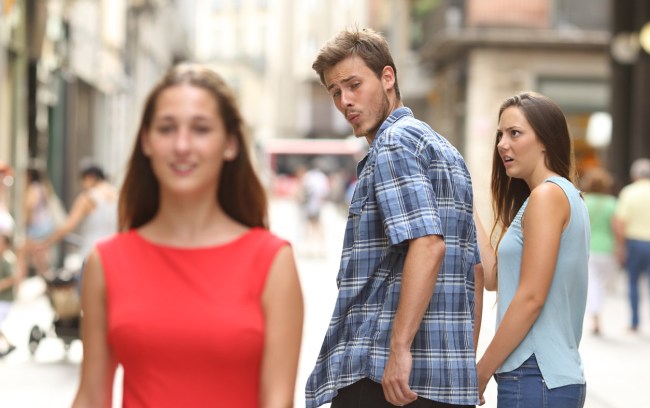 Distracted Boyfriend Meme Girl Stunned Screens