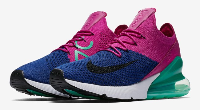 Nike Air Max 270 Flyknit Fuchsia Teal
