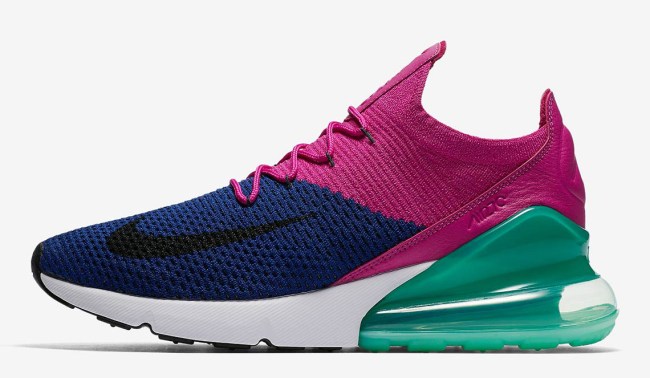 Nike Air Max 270 Flyknit Fuchsia Teal