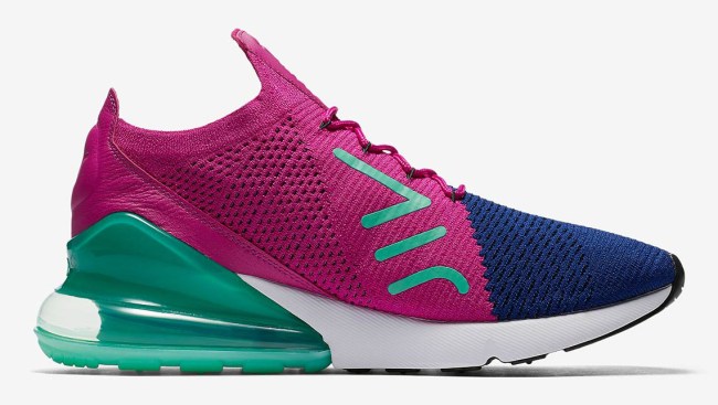 Nike Air Max 270 Flyknit Fuchsia Teal