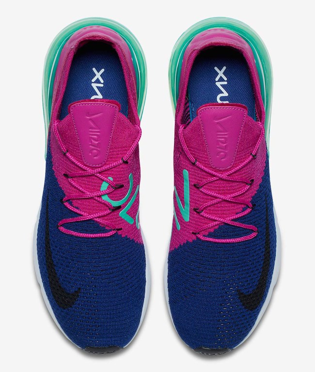 Nike Air Max 270 Flyknit Fuchsia Teal