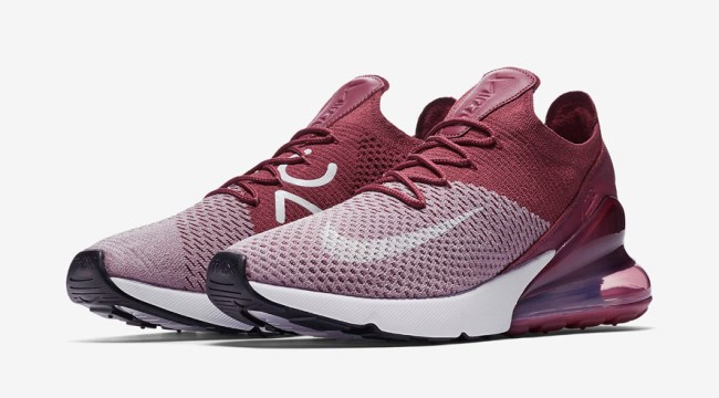 Nike Air Max 270 Flyknit Plum Fog Vintage Wine