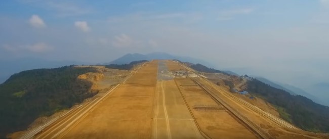 wushan airport on a mountain