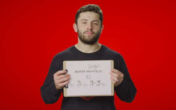 baker mayfield reacts madden ratings