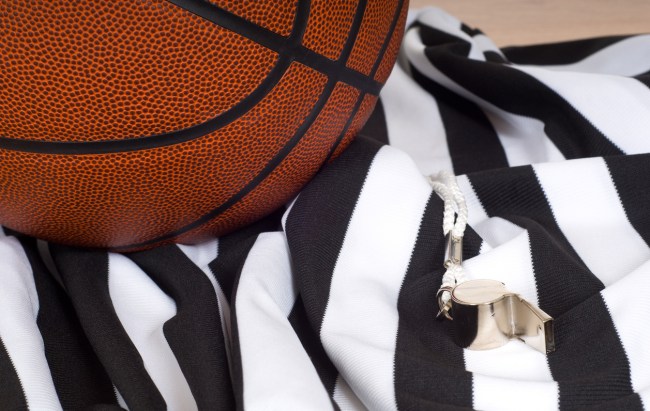 basketball referee uniform whistle