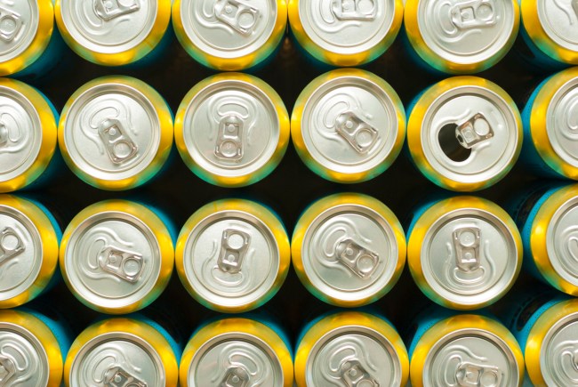 beer cans overhead