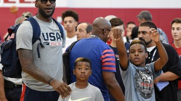 Watch 13-Year-Old LeBron James Jr. Throw Down His First Dunk Ever