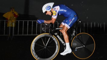 Tour de France Cyclist Crashes And Flips Over Wall On Same Hill An Olympic Gold Medalist Died On In 1995