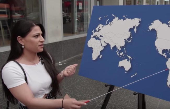 people can't name country on a map