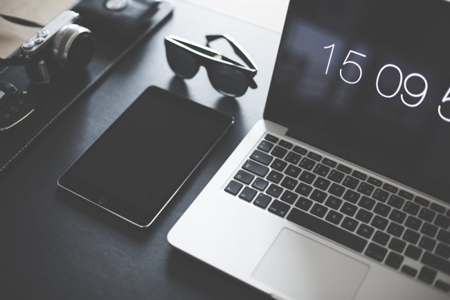 apple laptop and phone