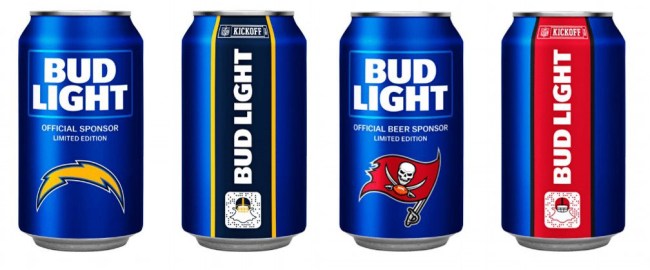 Bud Light 2018 NFL Beer Cans