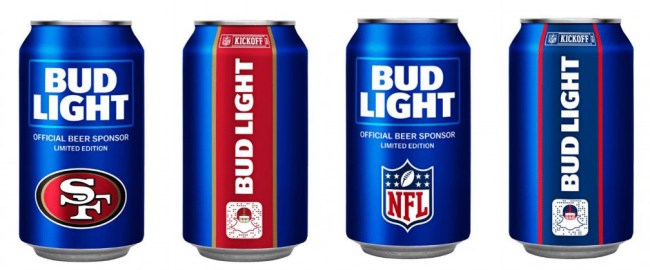 Bud Light 2018 NFL Beer Cans