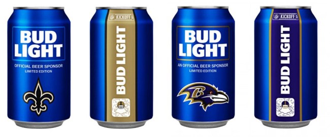 Bud Light 2018 NFL Beer Cans