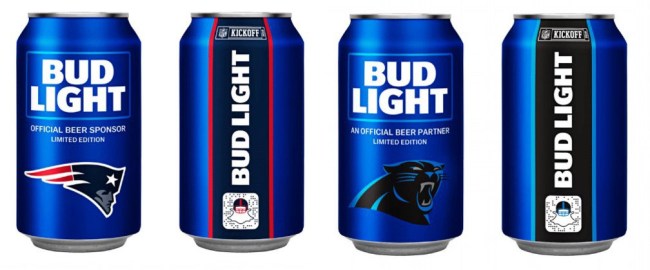 Bud Light 2018 NFL Beer Cans