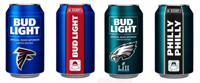 Bud Light 2018 NFL Beer Cans